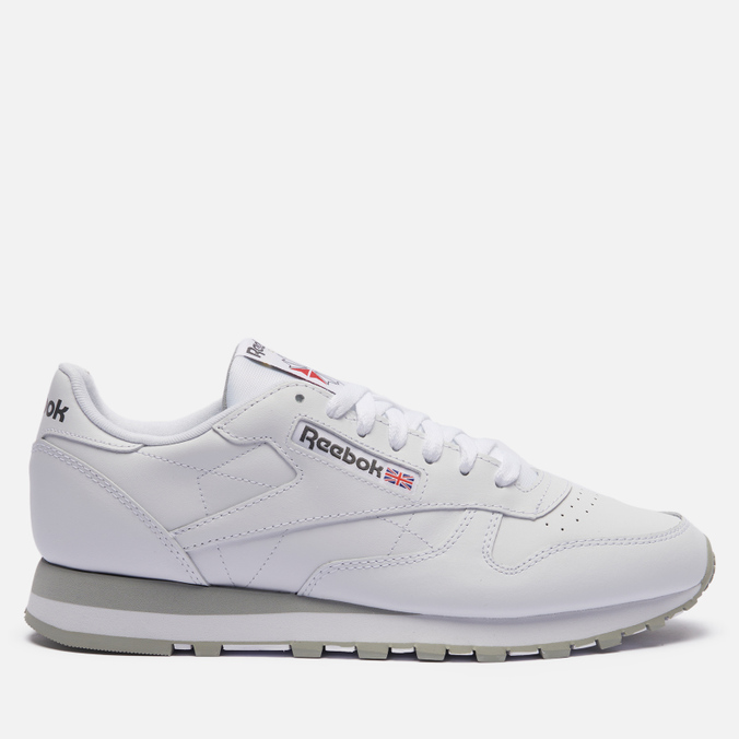 фото Кроссовки мужские reebok classic leather белые 45.5 eu