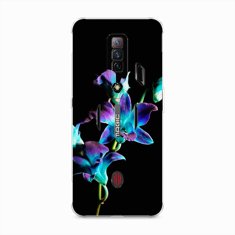 

Чехол Awog на ZTE Nubia Red Magic 7S / ЗТЕ Нубия Ред Мэджи "Синий цветок на черном", Разноцветный, 136350-8