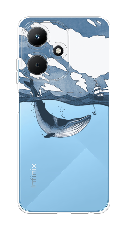 

Чехол на Infinix Hot 30i "Большой кит", Синий, 3104150-1