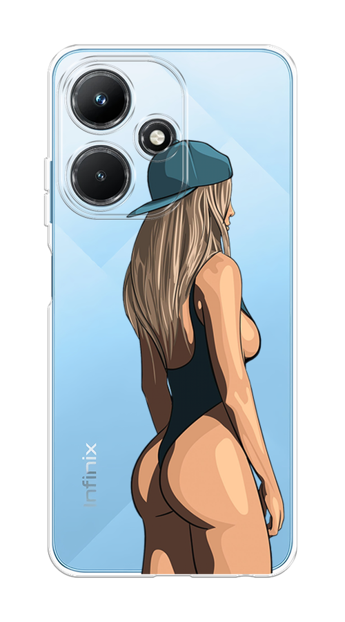 

Чехол на Infinix Hot 30i "Девушка в черном купальнике", Зеленый;бежевый;черный, 3104150-6