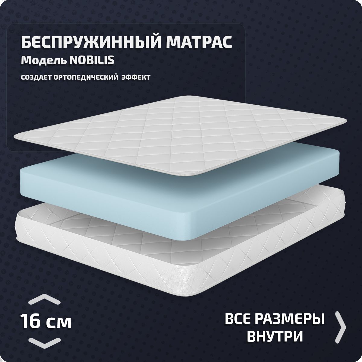 

Анатомичсекий матрас Piterson Nobilis 90x190, Белый, Nobilis