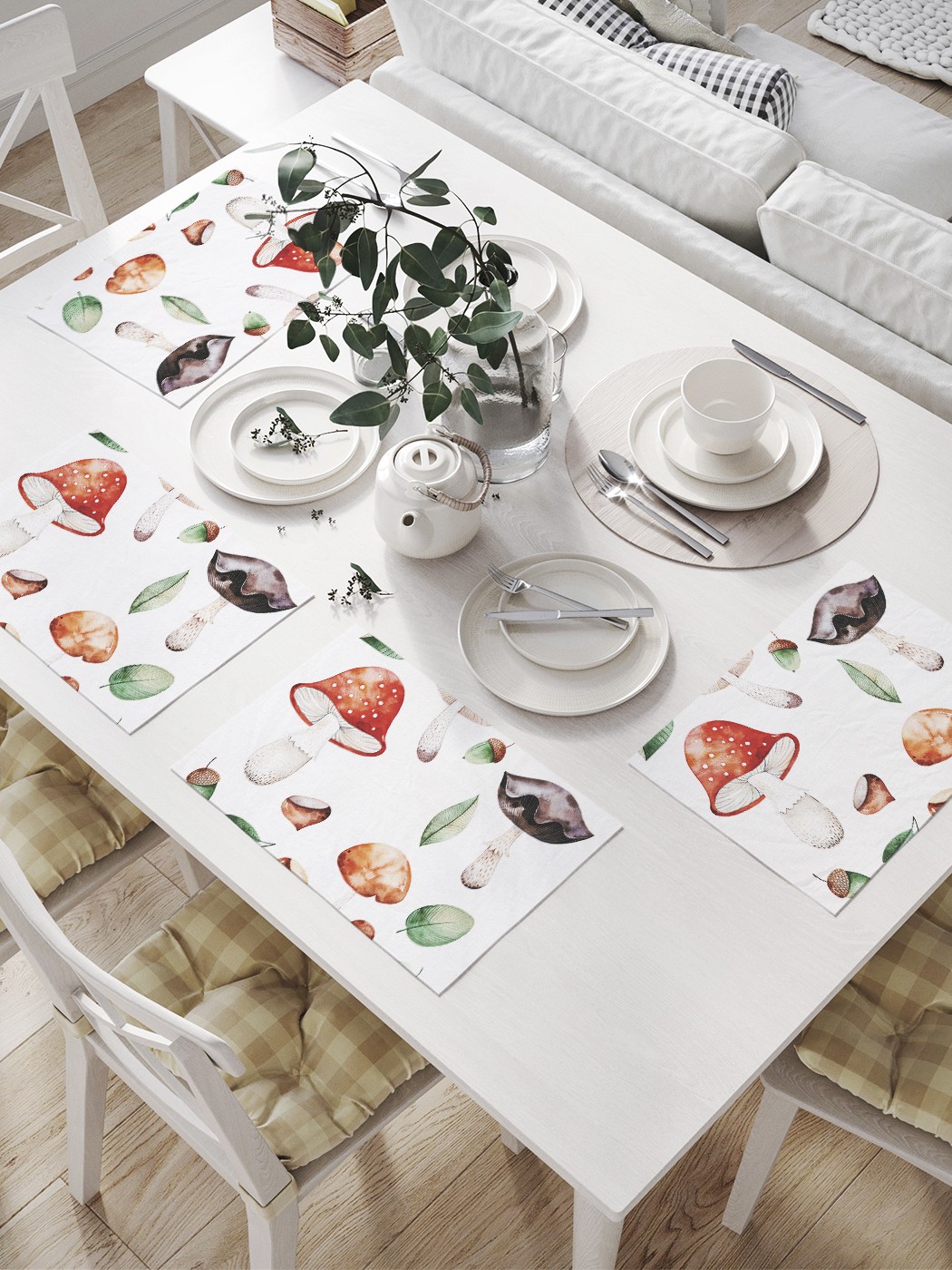 

Комплект салфеток JoyArty "Дары леса" для сервировки стола (32х46 см, 4 шт.), Дары леса