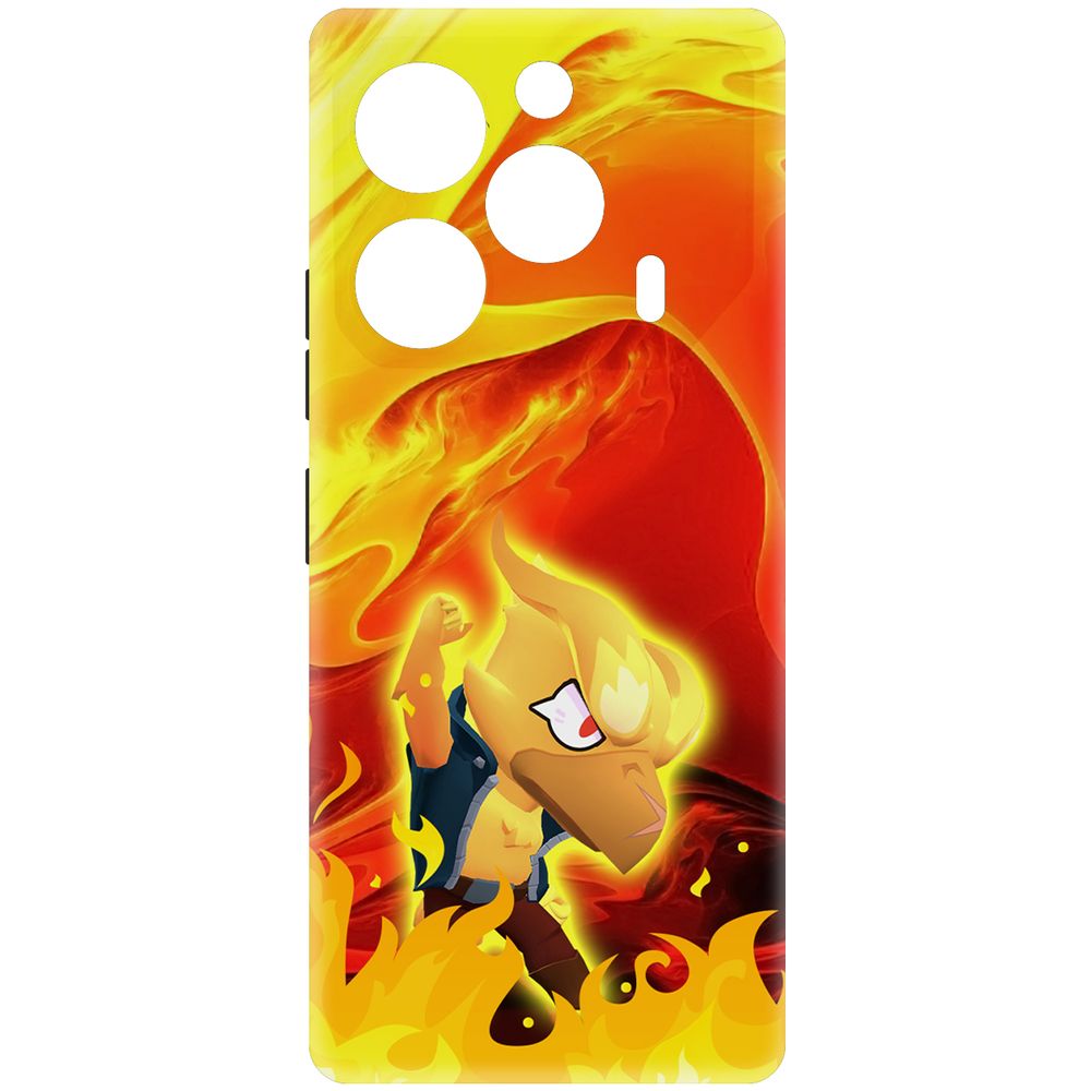 

Чехол-накладка Krutoff Soft Case Brawl Stars - Ворон-Феникс для TECNO Pova 6 Pro черный