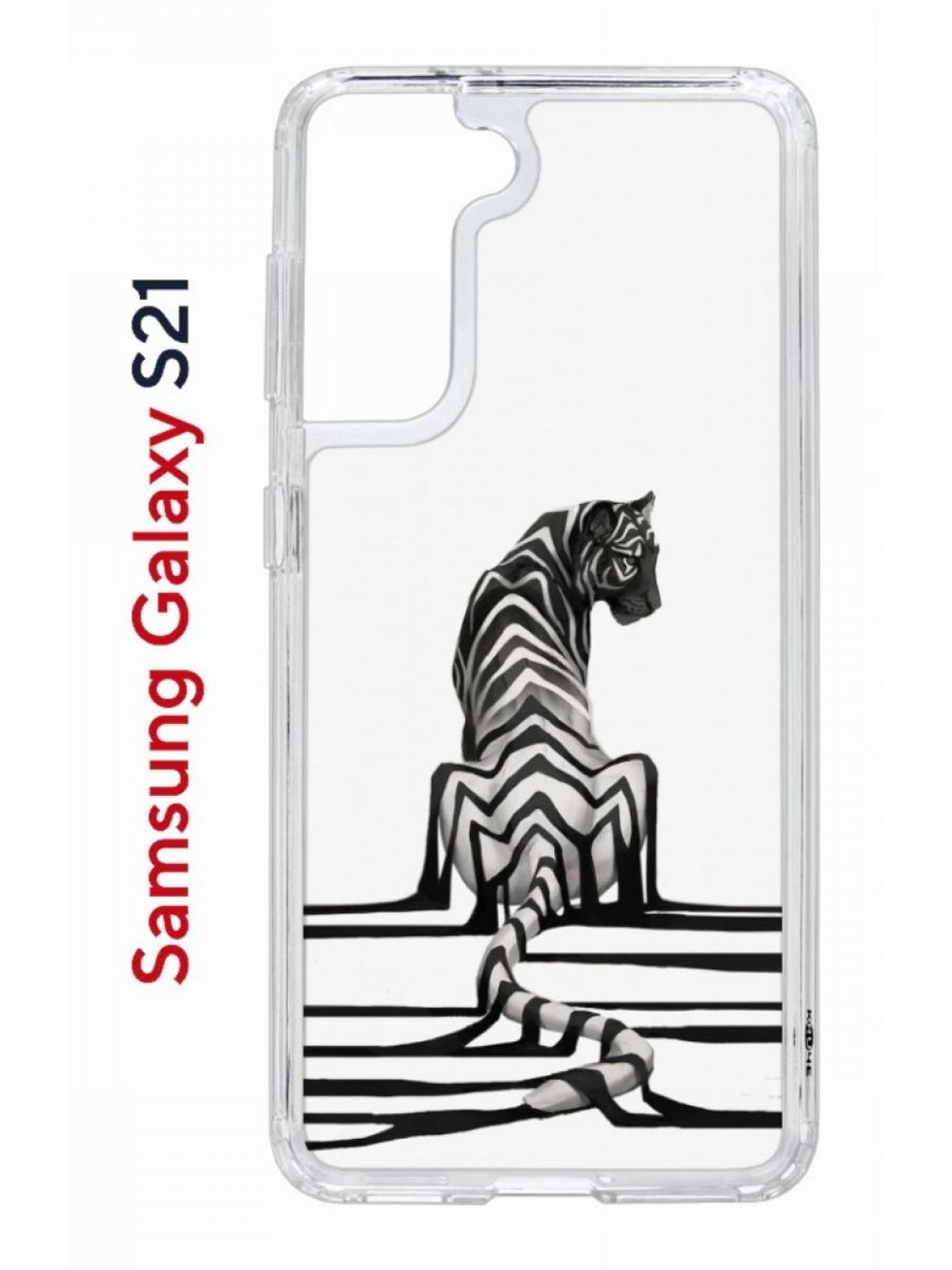 

Чехол на Samsung S21 с принтом Kruche Print Tiger,противоударный бампер,с защитой камеры, Прозрачный;черный;белый;серый, Самсунг Галакси с21