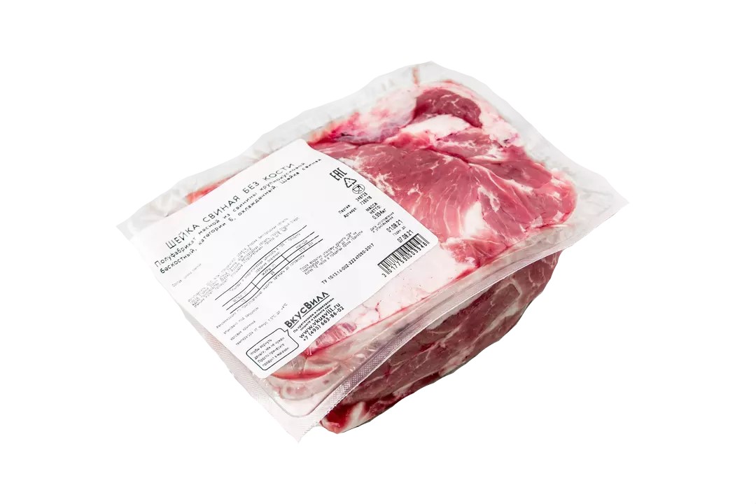 

Шея свиная без кости ВкусВилл категории Б замороженная +-610 г