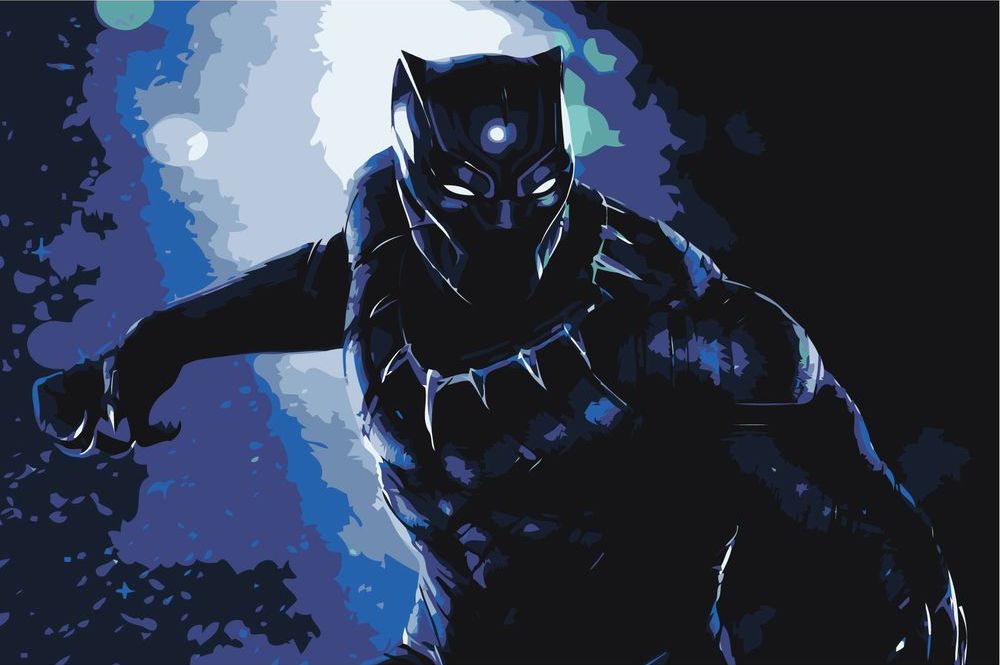 

Картина по номерам Живопись по Номерам Black Panther, Black Panther