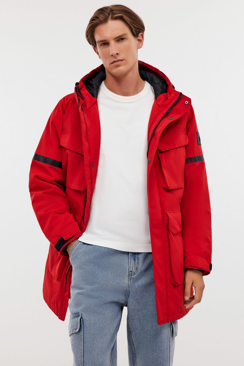 

Зимняя куртка мужская Baon B5424516 красная 3XL, Красный, B5424516