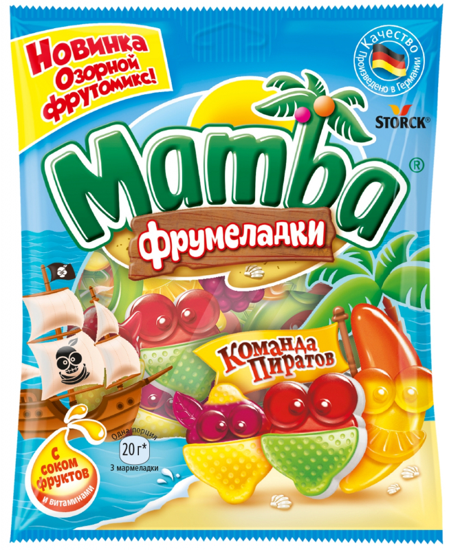 

Мармелад жевательный Mamba Фрумеладки Команда пиратов 70 г