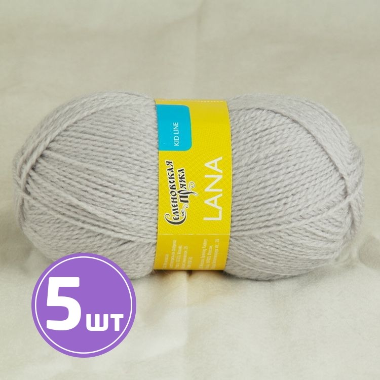 

Пряжа Семеновская Lana 71130 ангора 5 шт по 50 г, Серый
