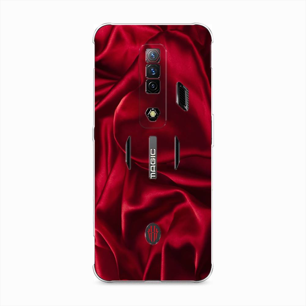 фото Чехол awog на zte nubia red magic 7s / зте нубия ред мэджик "текстура красный шелк"