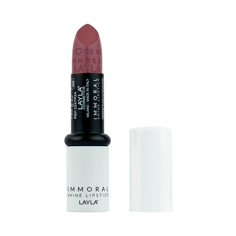 Помада для губ Layla Cosmetics блестящая  Immoral Shine Lipstick N8 аппликация блестящая картинка кукла