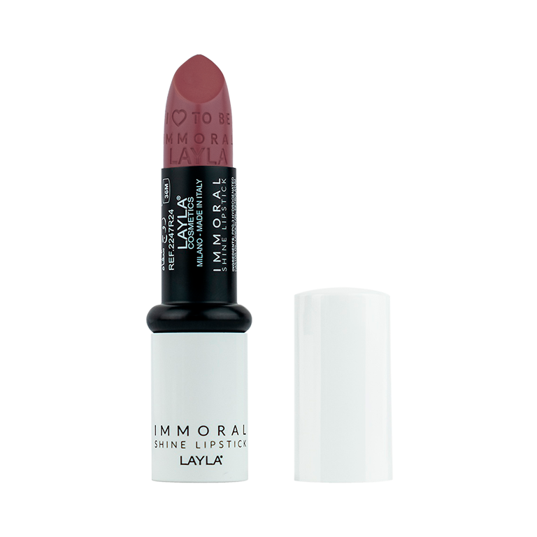 Помада для губ Layla Cosmetics блестящая  Immoral Shine Lipstick N8 помада глянец с принтом губ luscious texture aqua shine effect l04b06 03 stripper 3 2 г