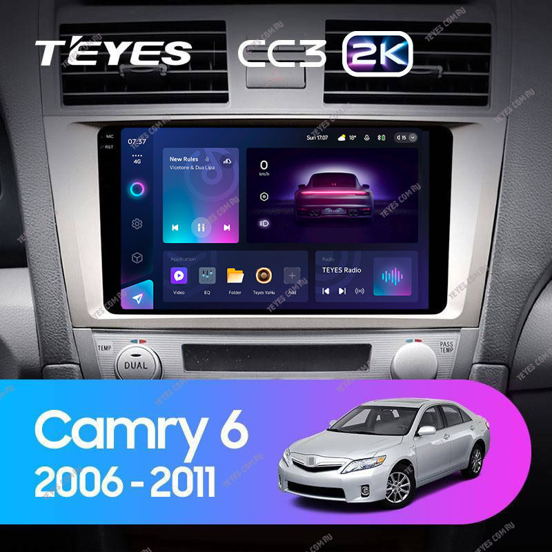 

Штатная магнитола Teyes CC3 2K 360 6/128 Toyota Camry 6 XV 40 50 (2006-2011) F1, CC3 2K 360