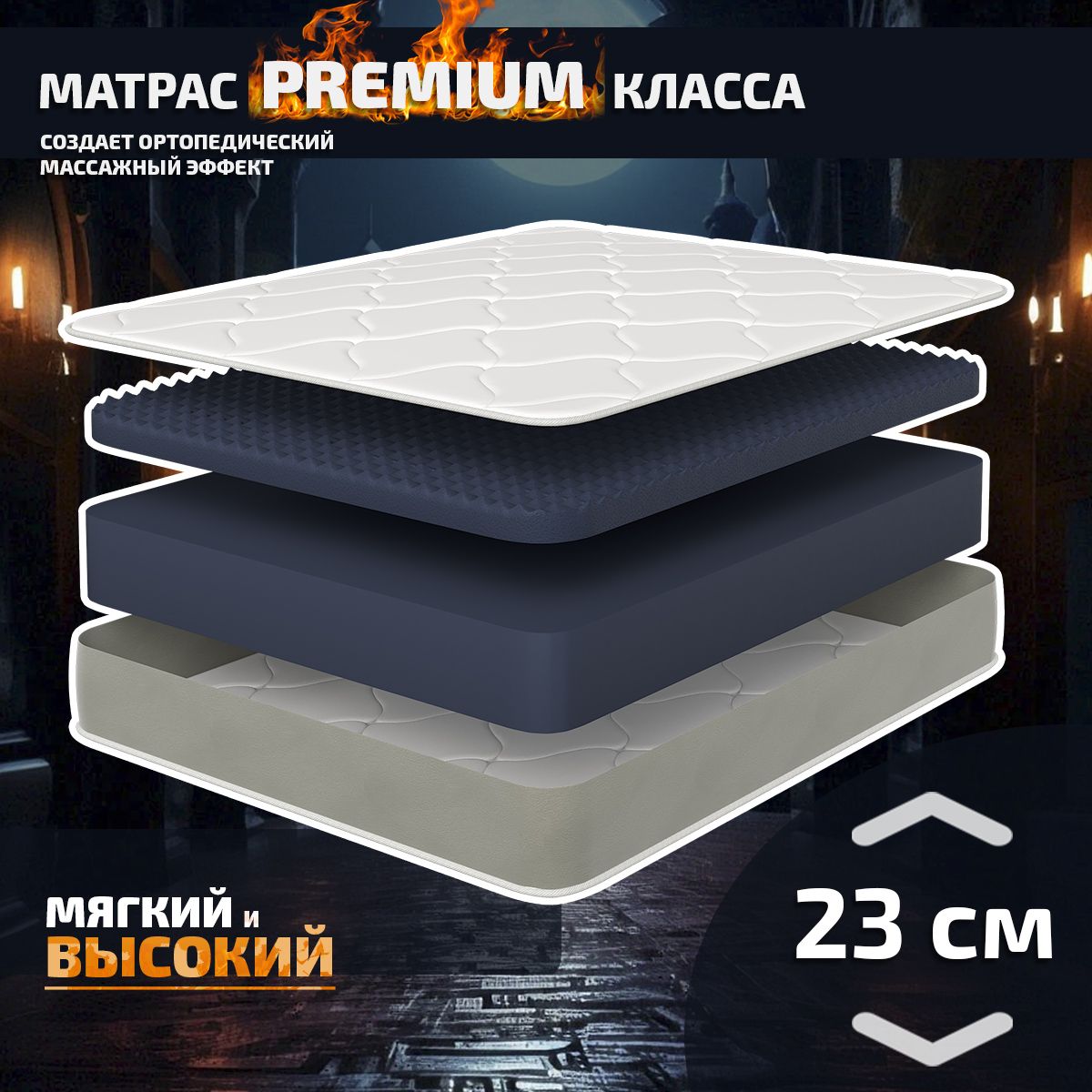 

Premium матрас Piterson Reflex 140х190, Белый, Reflex