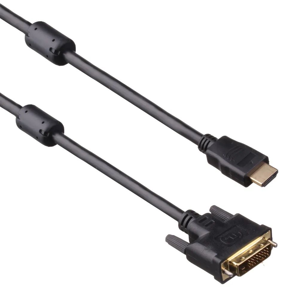 

DVI-D (24M) на HDMI (19M), позолоченные контакты, ферритовые кольца, 1.8 м.