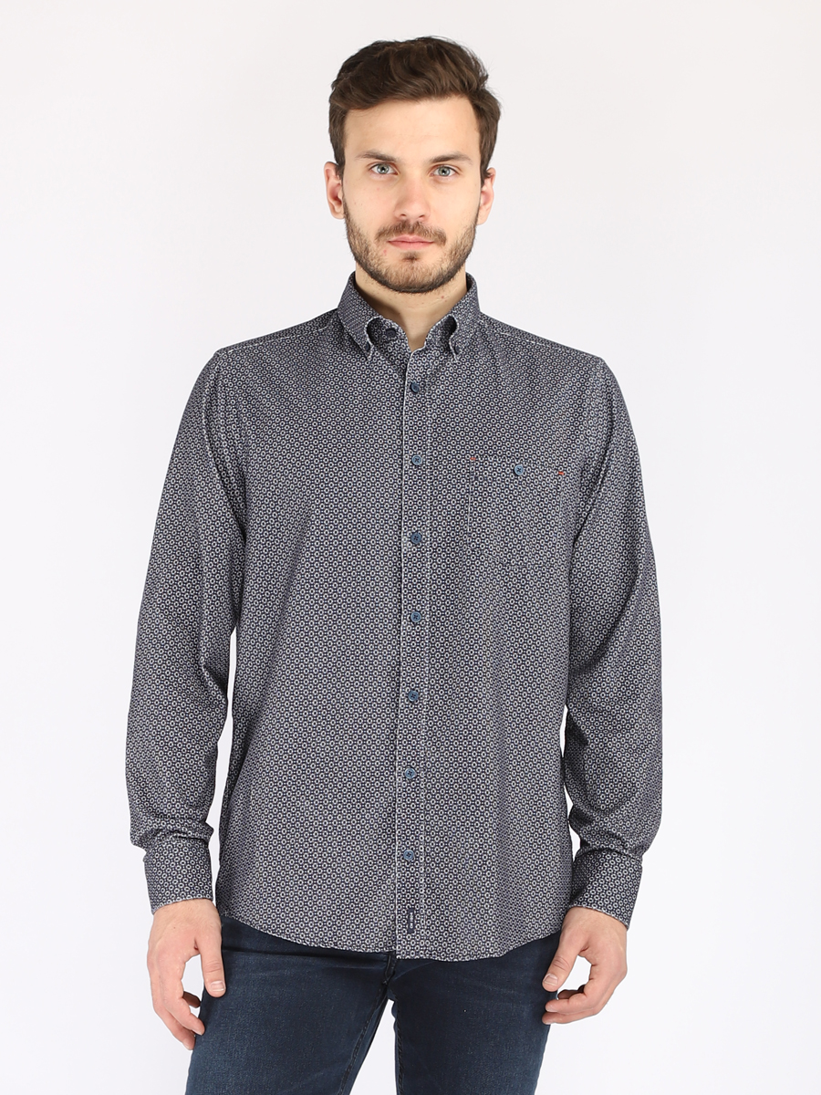 

Рубашка мужская CASA MODA SQ67412 синяя 2XL, SQ67412
