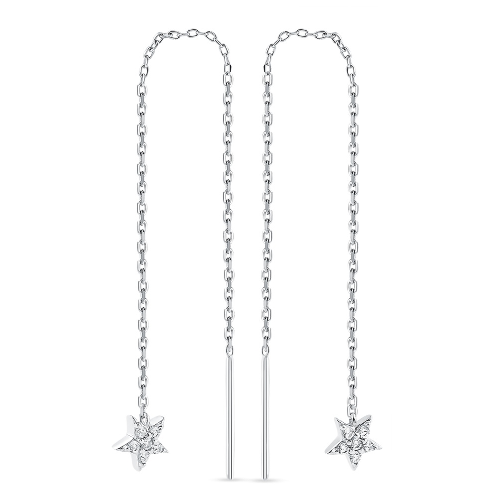 

Серьги из серебра с фианитом 585Gold 702007566, 702007566