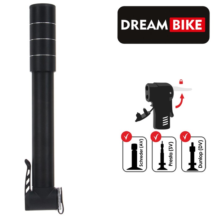 

Насос ручной Dream Bike, цвет черный