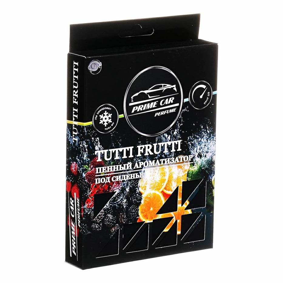 фото Ароматизатор prime car perfume tutti frutti пенный под сиденье 220 г