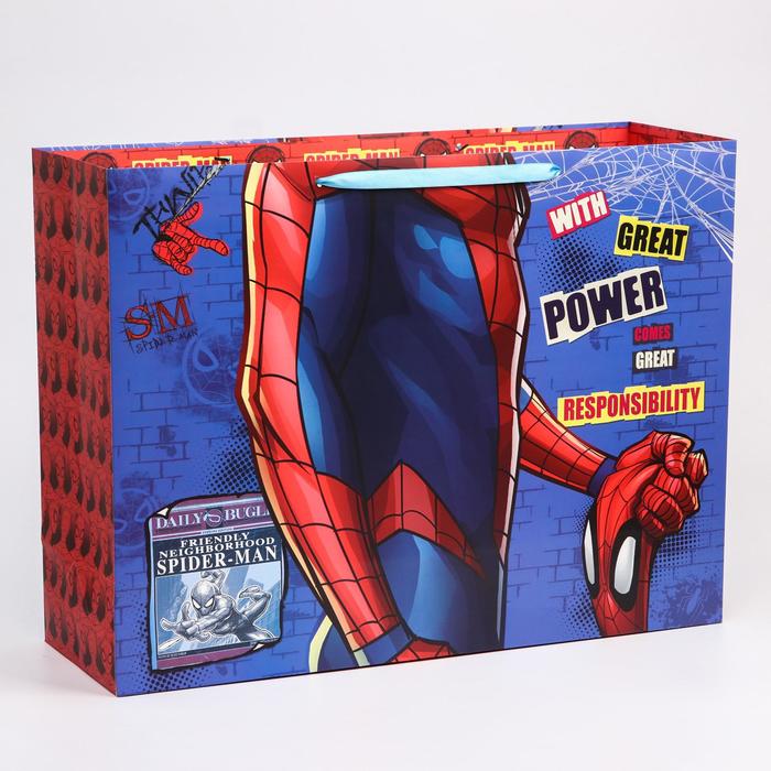 Подарочный пакет ламинированный горизонтальный Spider-Man Человек-паук 61х46х20 см