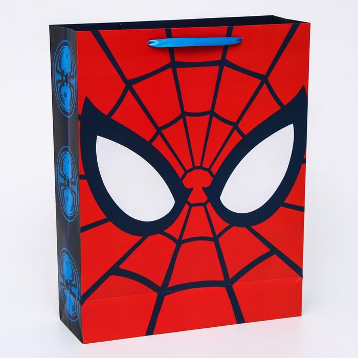 Пакет Marvel ламинированный вертикальный Ты- супергерой Человек-паук 31х40х11 см