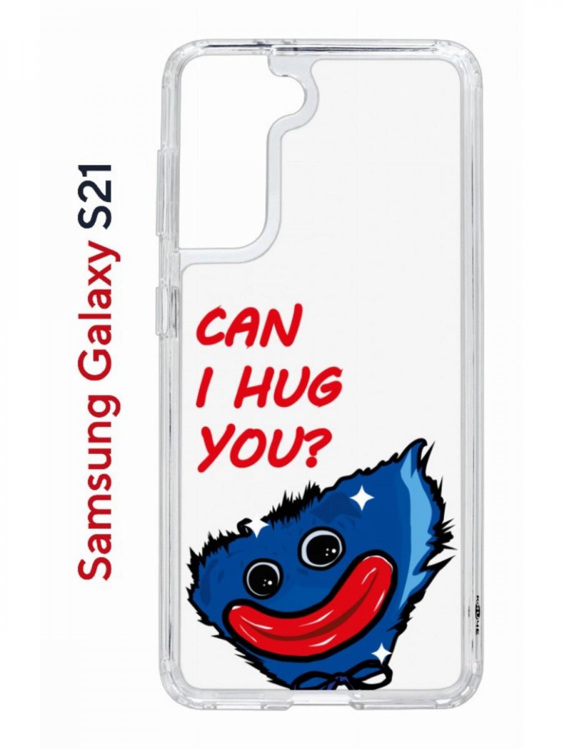 фото Чехол на samsung s21 kruche print can i hug you,противоударный бампер,с защитой камеры кruче