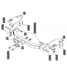 фото Фаркоп toyota land cruiser prado black onyx 2020-крюк торцевой оцинк baltex