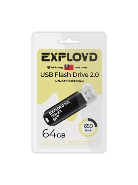 

Флешка Exployd 650 64ГБ Black (EX-64GB-650-Black), 650