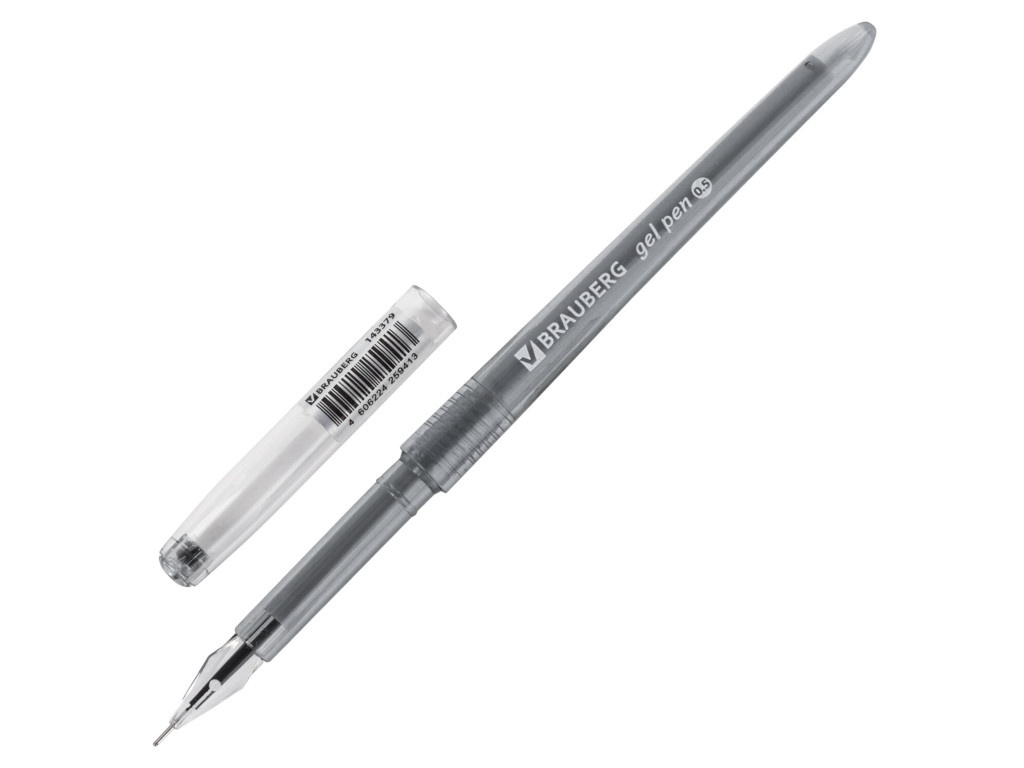 Ручка гелевая Brauberg Diamond 143379, черная, 0,5 мм, 1 шт.