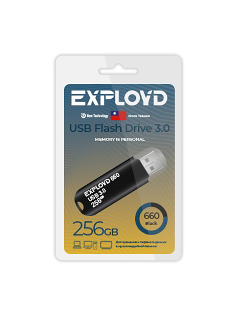 фото Флешка exployd 660 256гб black (ex-256gb-660-black)