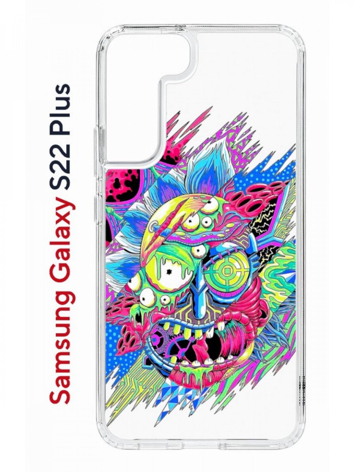 Чехол на Samsung S22 Plus Kruche Print Многоликий Рик,противоударный бампер с принтом