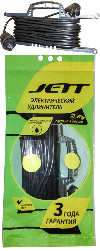 Jett 157-130, 157-230, Удлинитель на рамке 30м, ПВС 2*0.75 (без заземления, литой)