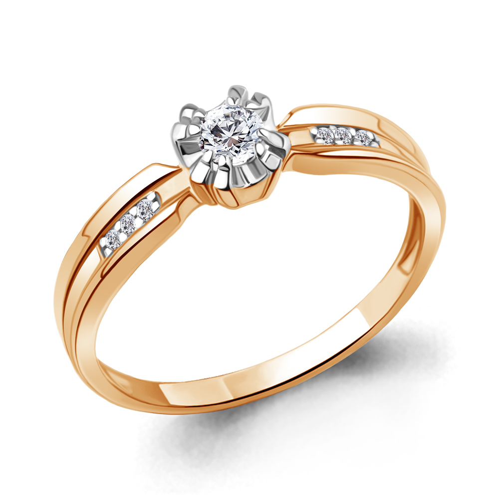 

Кольцо из красного золота с бриллиантом Aquamarine Aquamarine 964019Ак_585_кз р, 964019Ак_585_кз