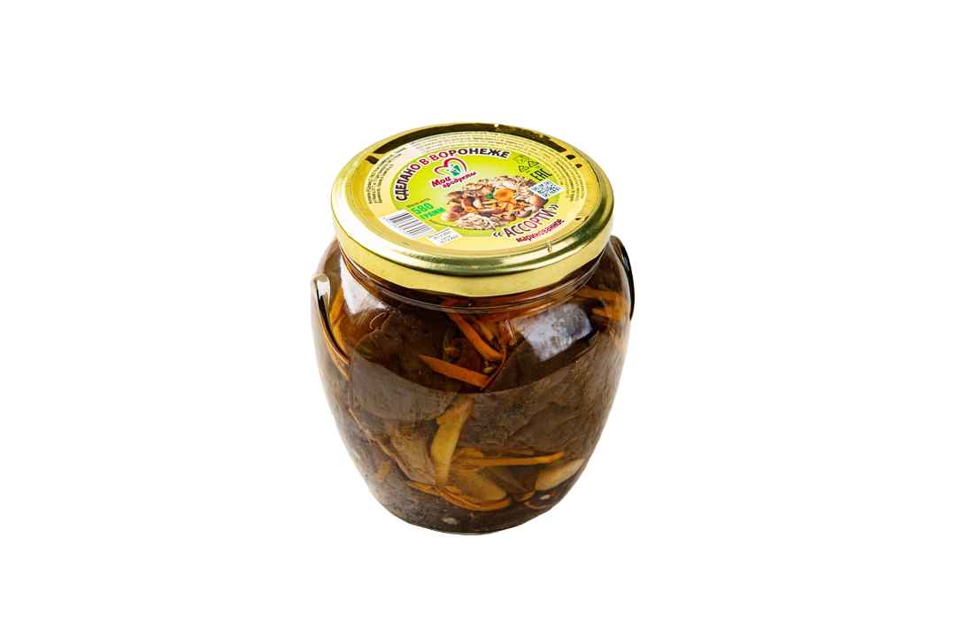 

Ассорти из грибов Мои Продукты маринованное 580 г