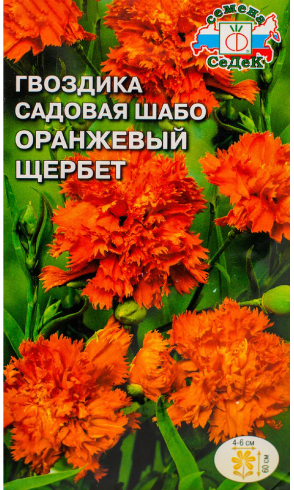 

Семена гвоздика СеДеК Оранжевый щербет 1 уп.
