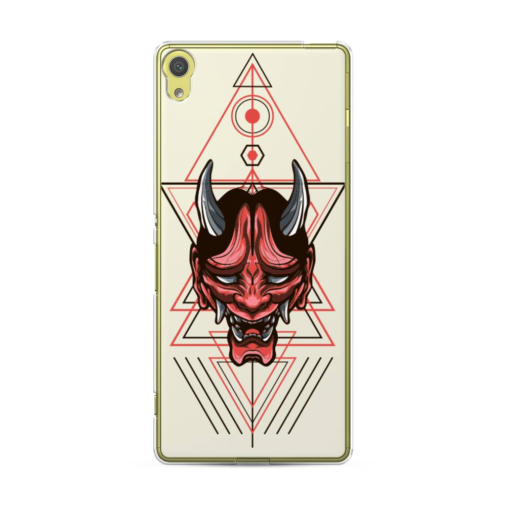 

Чехол на Sony Xperia XA "Hanya Oni mask", Серый;красный;черный, 51250-4