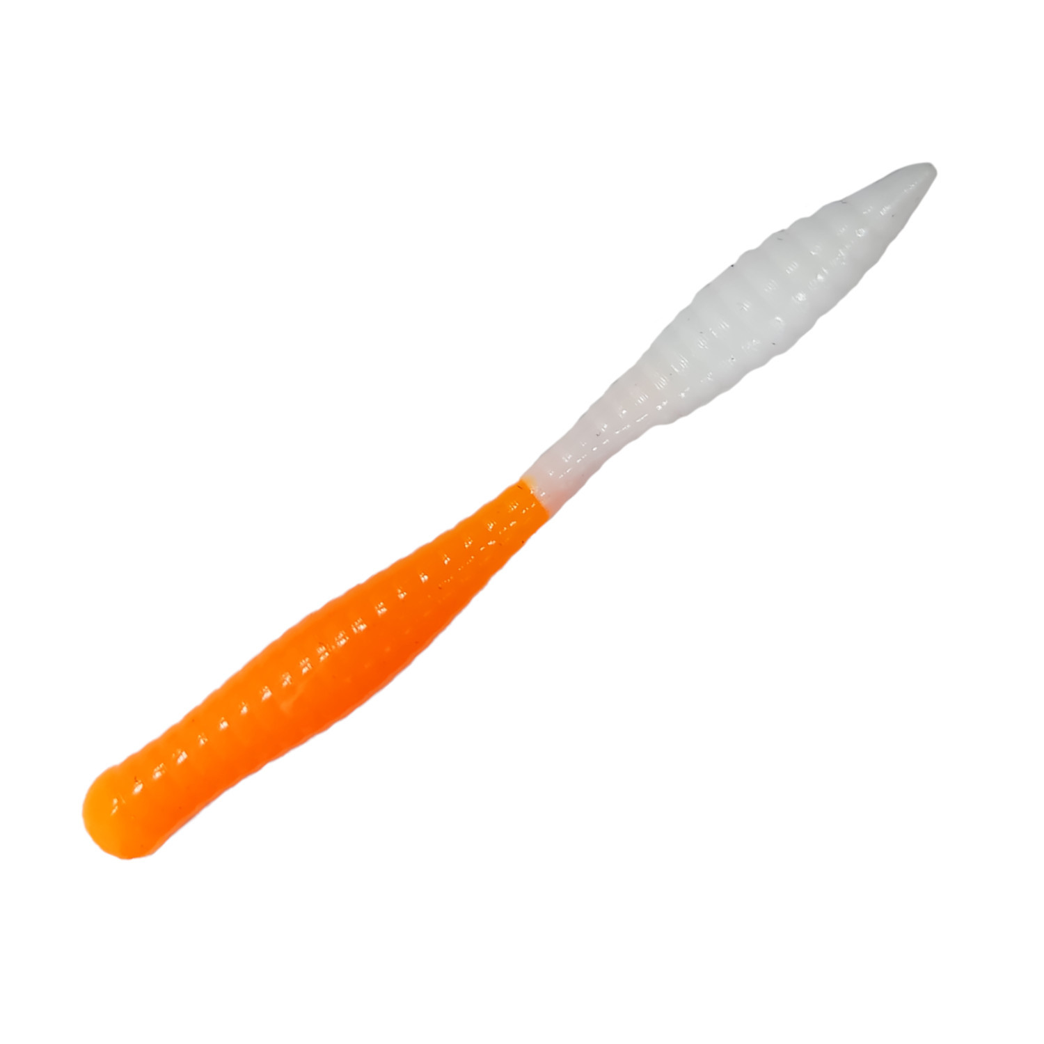 Силиконовая приманка SANSAN trout lure в банке beaver 77сыр col 10 white-orange 10шт