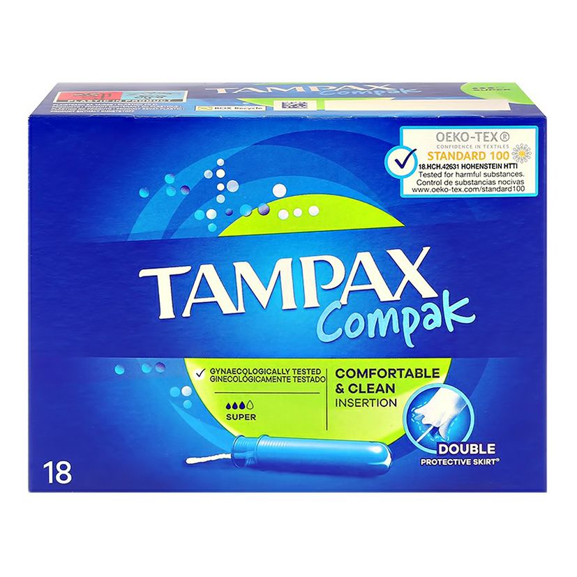 Тампоны Tampax Compak Super с аппликатором 18 шт