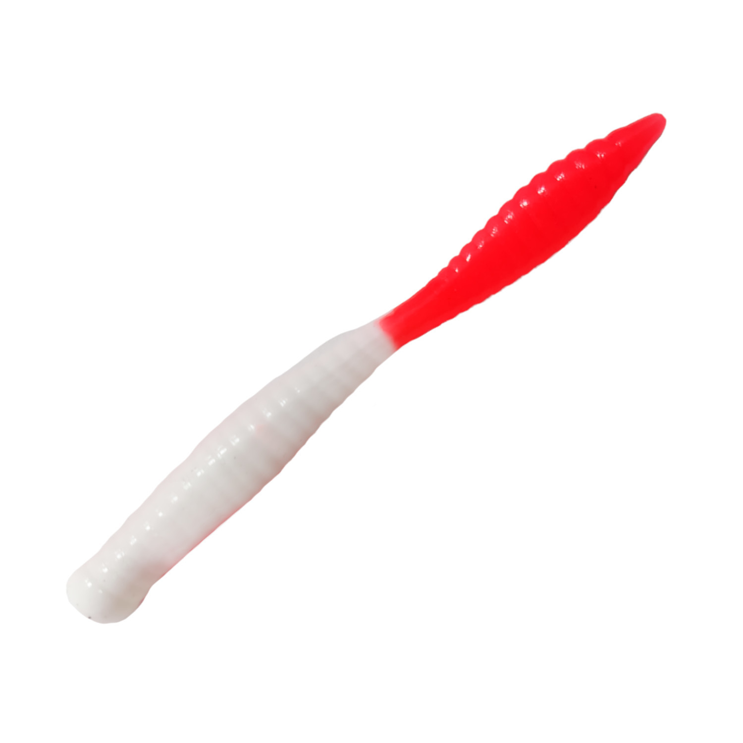 

Силиконовая приманка SANSAN trout lure в банке beaver 77сыр col 14 white-red 10шт, Разноцветный, BEAVER 77
