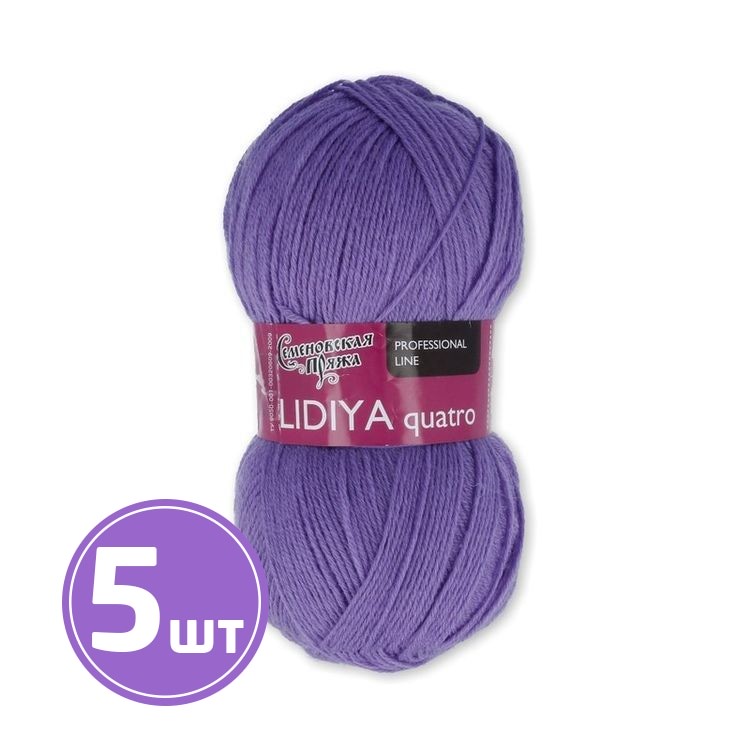 

Пряжа Семеновская Lidiya quatro 272 колокольчик 5 шт по 100 г, Синий