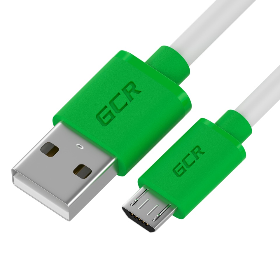 Кабель GCR для зарядки и передачи данных MicroUSB  быстрая зарядка 0.15м