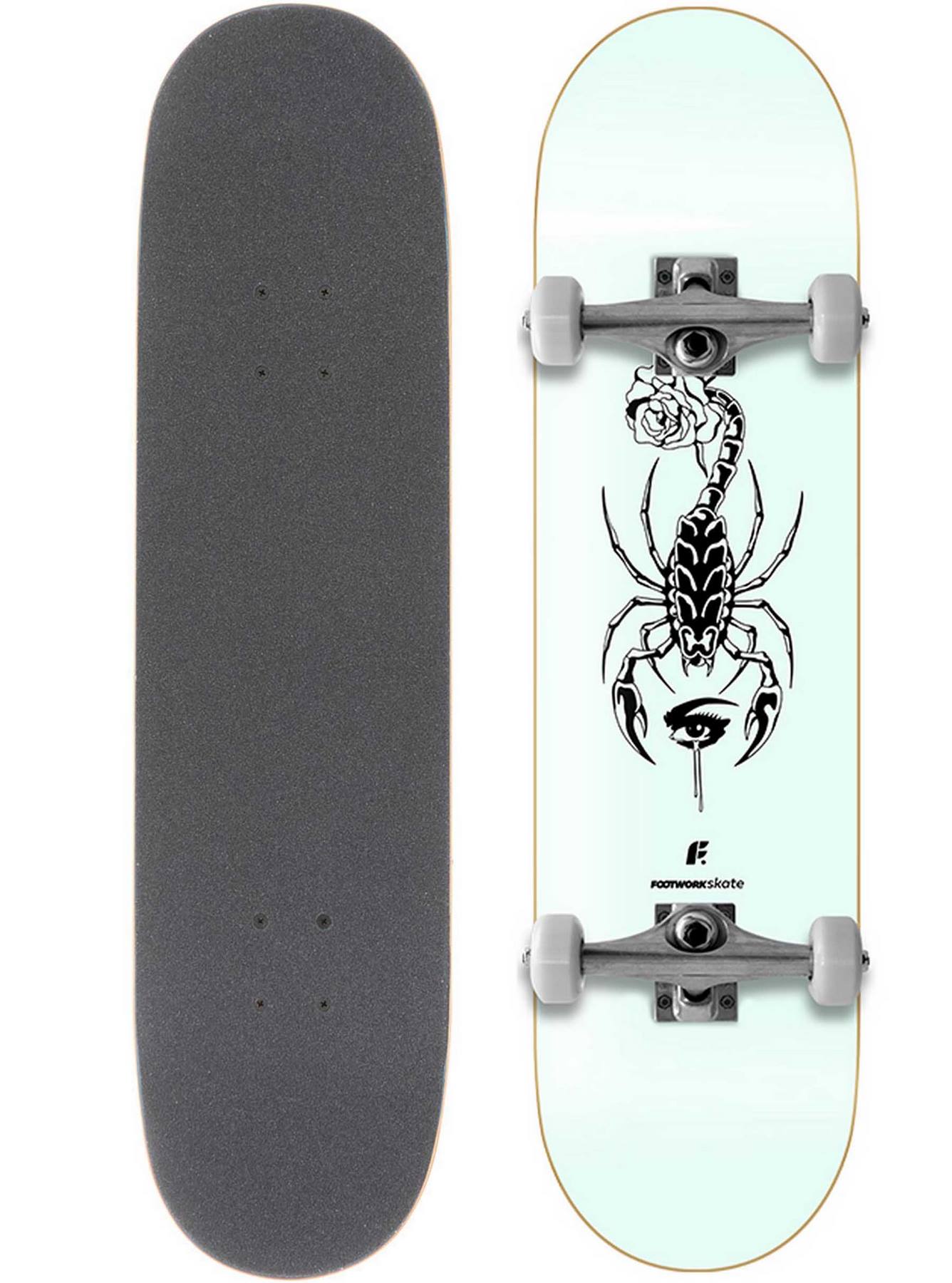 Скейтборд Footwork Scorpion 80х20 см, белый