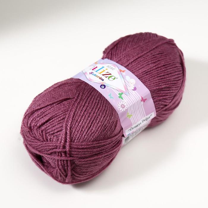 

Пряжа ALIZE Sekerim Bebe, 100% акрил, 320 мх100 г, 28 роза, Розовый