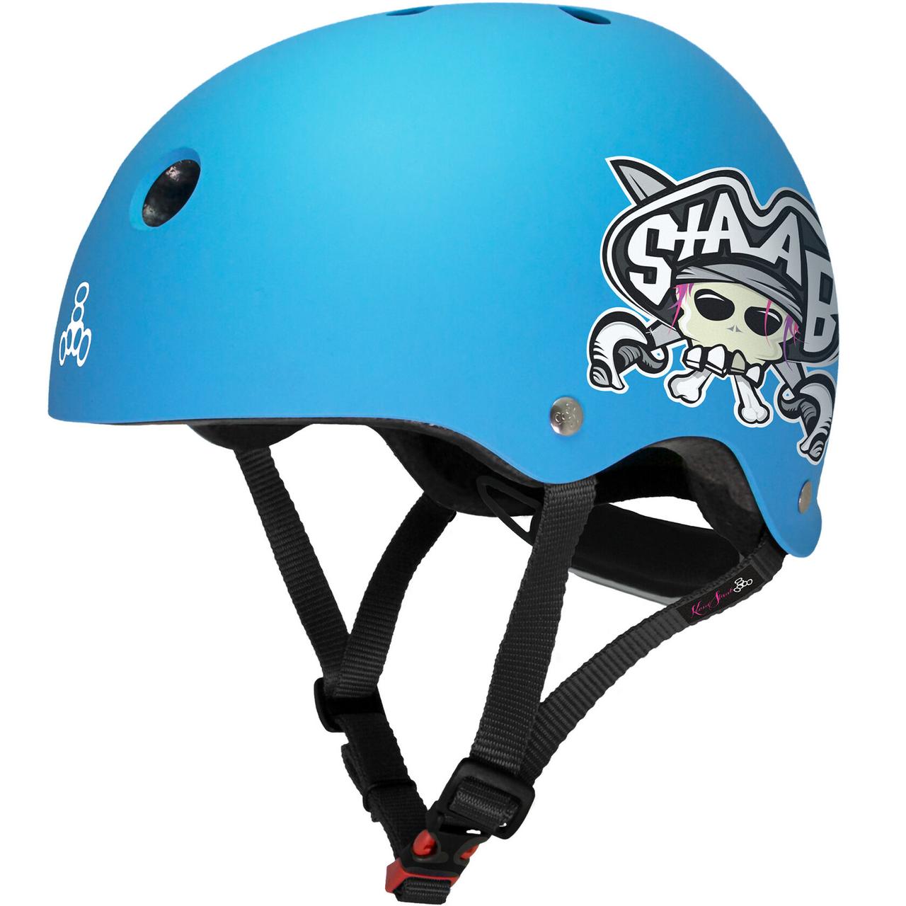 Шлем защитный Triple Eight Lil 8 Staab Neon Blue, 5+, синий шлем jetcat max m 54 57см blue stars