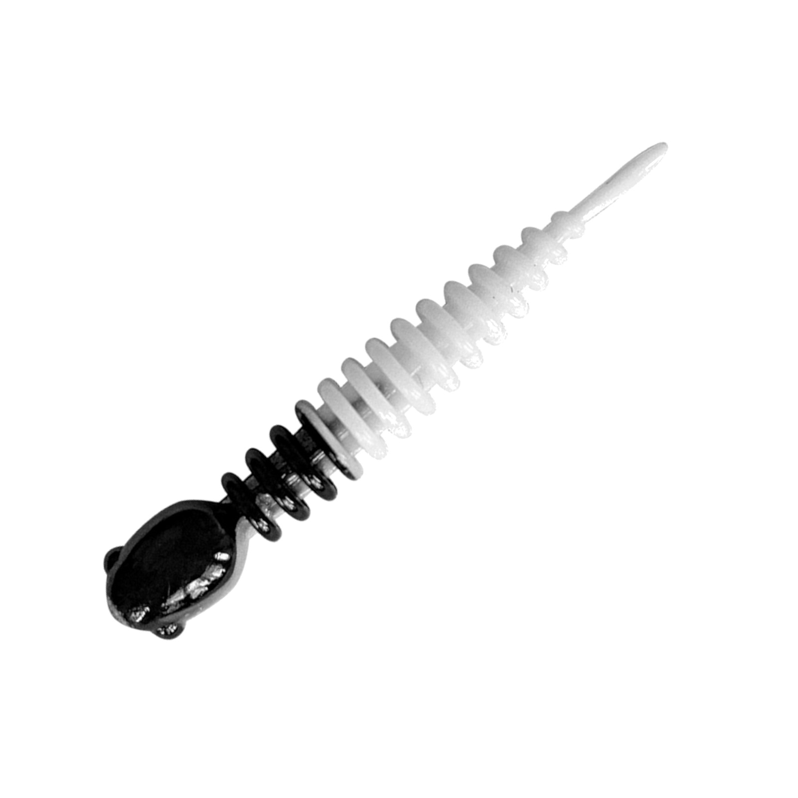

Силиконовая приманка SANSAN trout lure в банке golovastik 50 сыр col 13 white-black, 12шт, Разноцветный, GOLOVASTIK 50