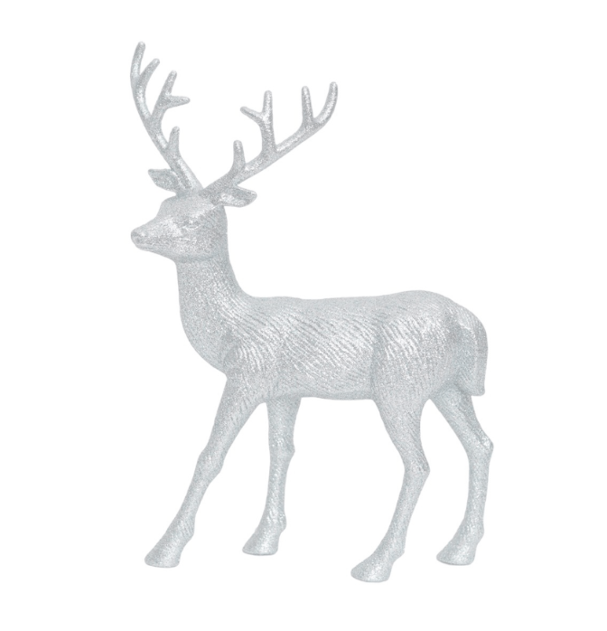 Фигурка Tarrington House Рождественский олень серебро 31 см