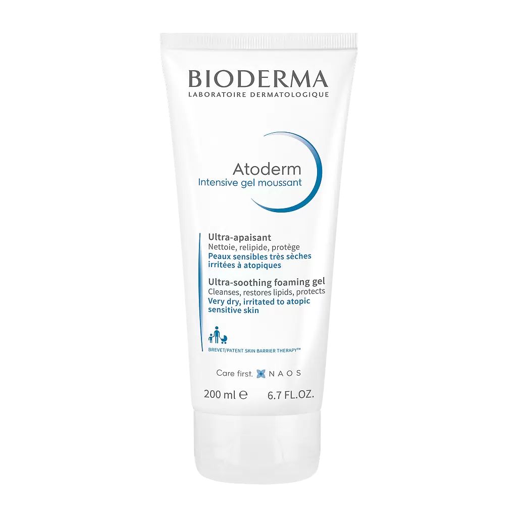 Гель для тела Bioderma Atoderm Intensive успокаивающий, для чувствительной кожи 200 мл мочалка для тела watts мягкая