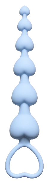 Голубая анальная цепочка Heart s Beads Blue 18 см