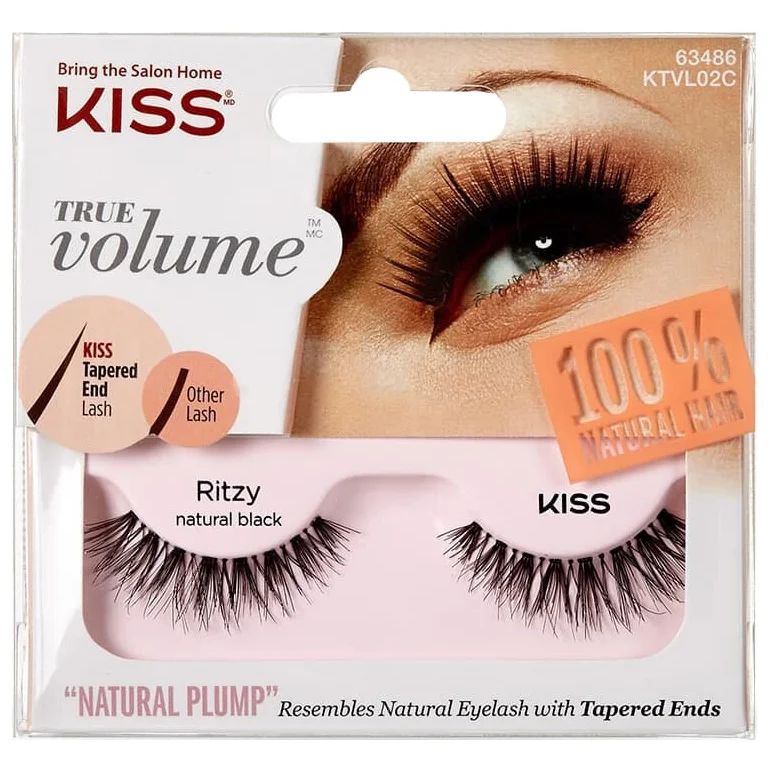 Накладные ресницы KISS True Volume Lash Ritzy (KTVL02C) 2 шт нижние ресницы натуральные длинные накладные ресницы нижние ресницы ручной работы привитые ресницы v образной формы