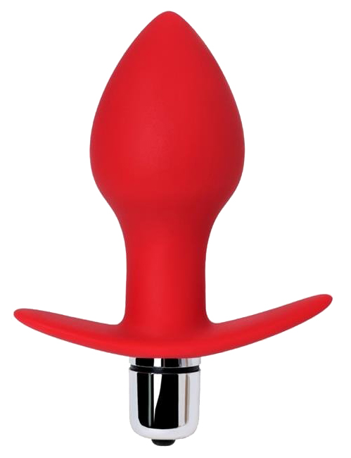 Красная анальная вибровтулка Glam 9,7 см